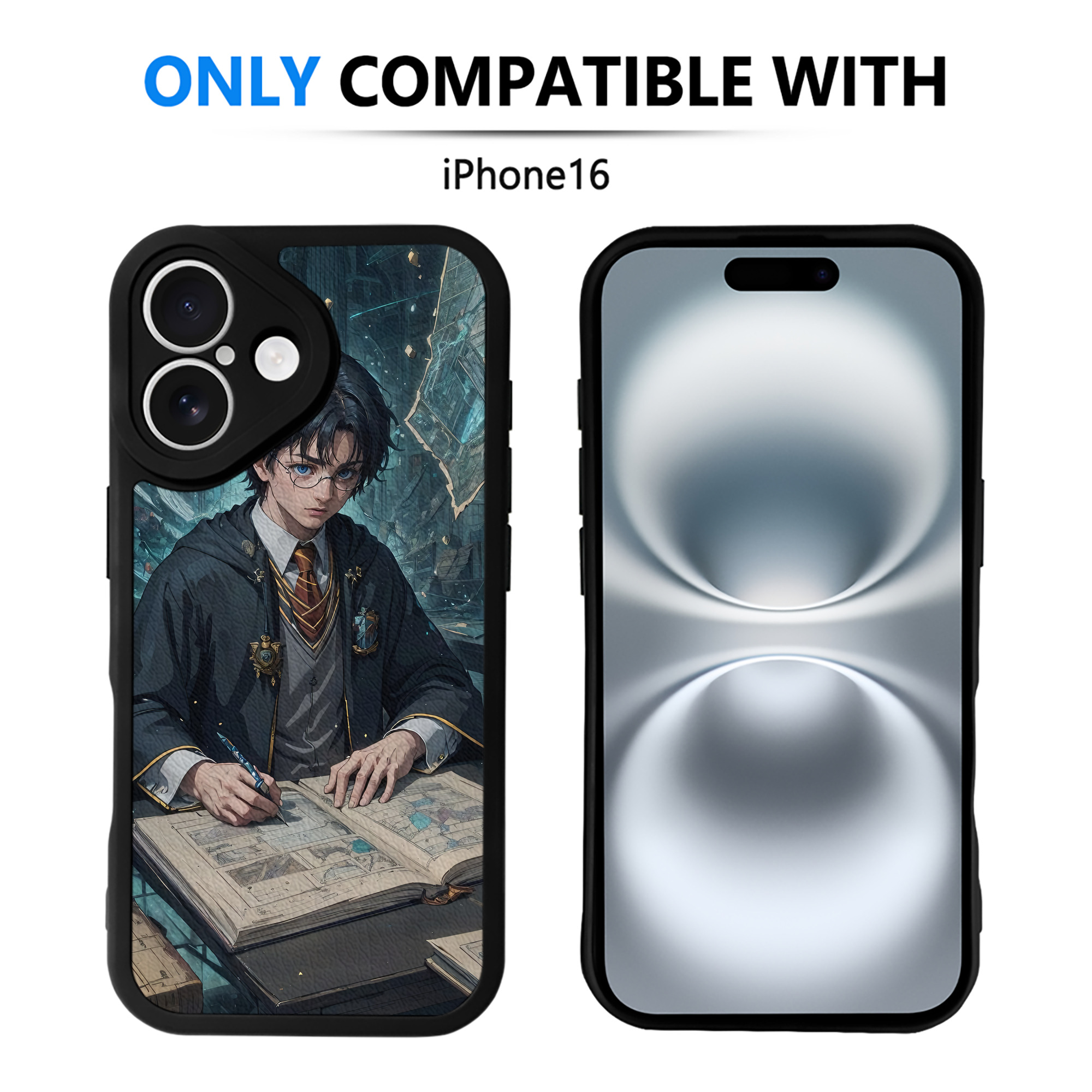 （画像用） Harry Potter ハリー・ポッターシリーズ 【iPhone 16シリーズ対応】シリコンスマホケース（レザー調） 材質：シリコン